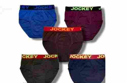 Comfortable To Wear Lightweight Multicolored Mens Cotton Brief Pack Of 5 Piece