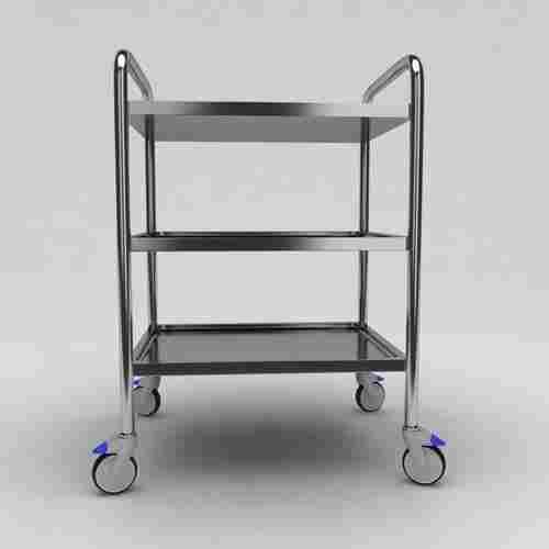 Durable Easy To Use Light Weight And Stainless Steel Medical Equipment Trolley