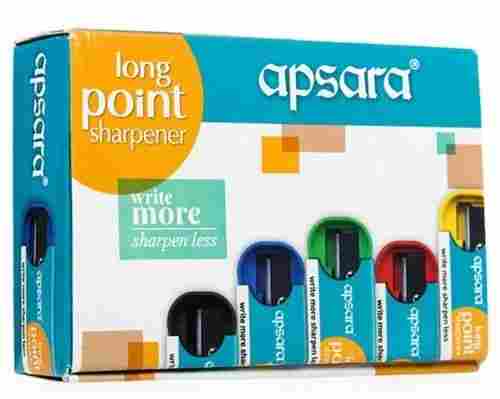 Rectangular Plastic Multi Color Apsara Long Point Pencil Sharpeners 