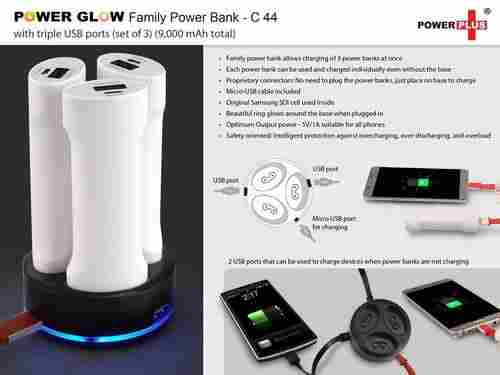 C44 a   Family Power Bank with Triple USB Ports (Set Of 3) (9,000 MAh)