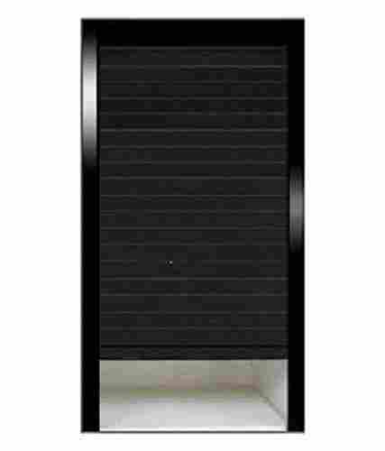 Strong Solid Beautifully Designed Black Glass Kitchen Cabinet Rolling Shutter Door