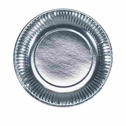 Biodegradable Environment Friendly Light Weight Round Silver Disposable Plates 