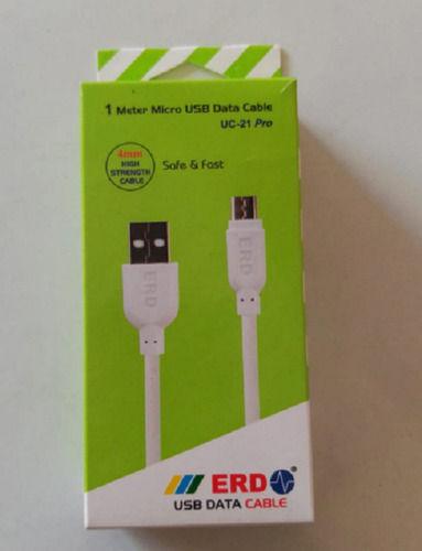  For Fast Charging, 1 Meter Length Erd White Usb Type C Data Cable Body Material: Plastic And Rubber