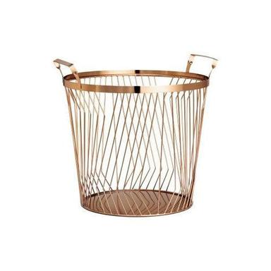 Lightweight Rust Proof Round Shape Iron Material Strong Bronze Color Wire Basket
