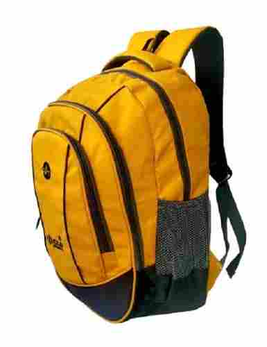 Padded Panel Easy To Carry Light Weight Yellow School Backpack 