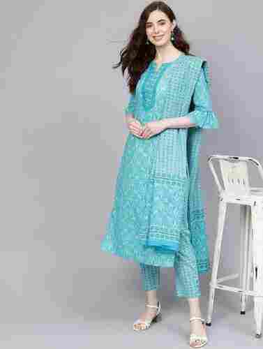 Ladies Comfortable Regular Fit Knee Length Printed Stylish Cotton Kurti for Casual Wear