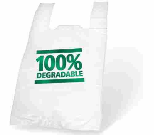 Light Weight Handle Free White Plain Biodegradable Bio Plastic Compostable Bag