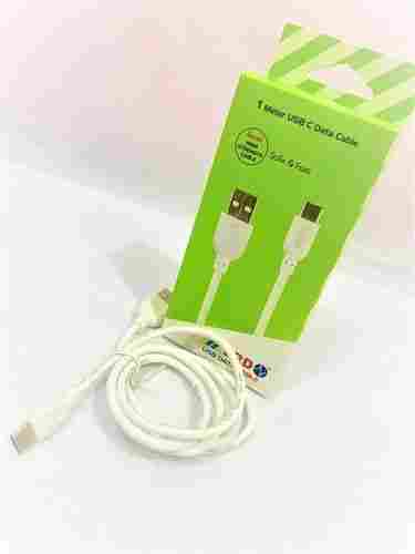 White 1 Meter Length Durable And Portable C Type Usb Data Cable 