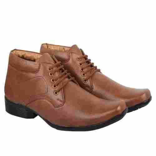 Comfortable And Breathable With Pvc Sole Brown Men Leather Shoes