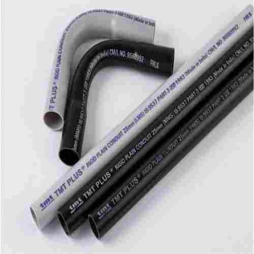 TMT Plus White,Black UPVC FRLS Rigid Plain Conduit Pipes, For Commercial, Size: 25 mm