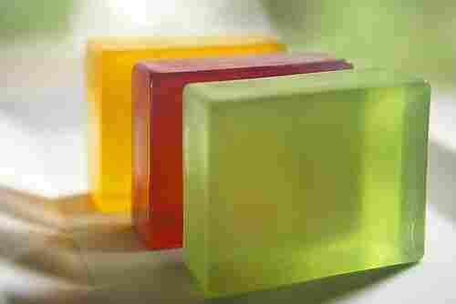 Multicolored Anti-Bacterial Lemon Fragrance Transparent Bath Soap Bar