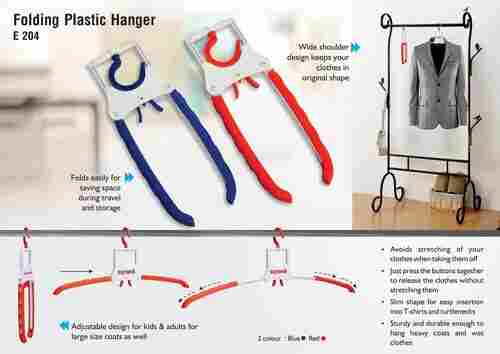 Slim Shape Easily Folding Plastic Hanger