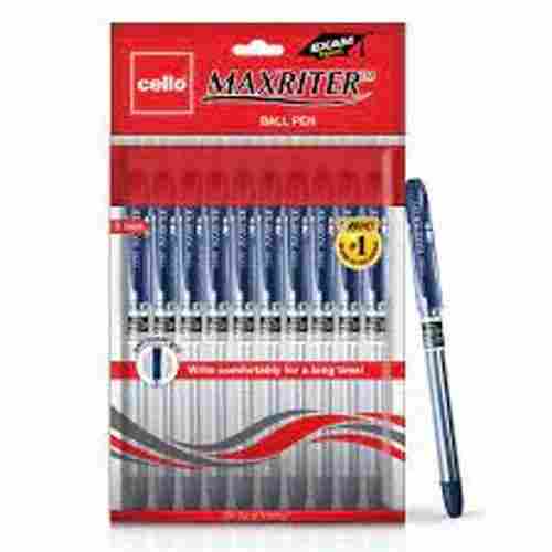 Lightweight Ball Pens For Pressure Free & Fine Writing With Lubriflow Ink System Cello Maxriter Ball Pen Pack Of 10 