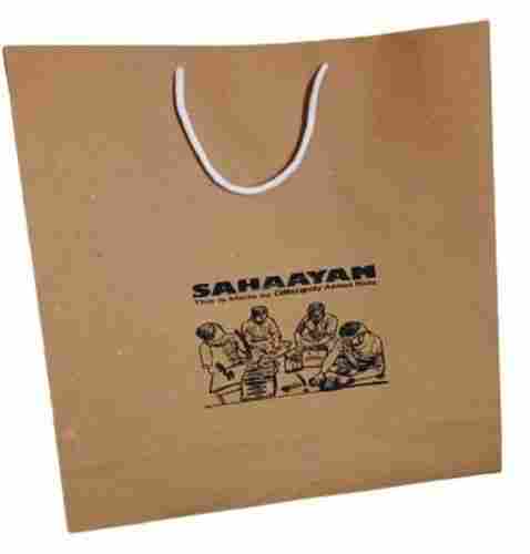 Rope Handled Made Of Kraft Paper Disposable Brown Paper Shopping Bag