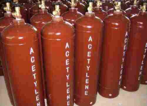 Dissolved Acetylene Gas Cylinder, 7 Cubic Meter Capacity, Dark Brown Color