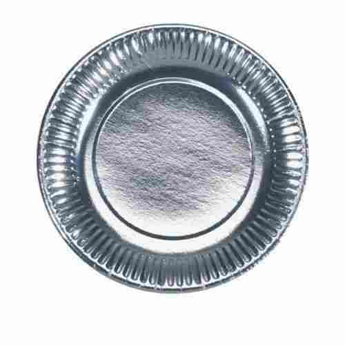 Lightweight Attractive And Easy To Grip And Use Silver Plain Round Disposable Paper Plate