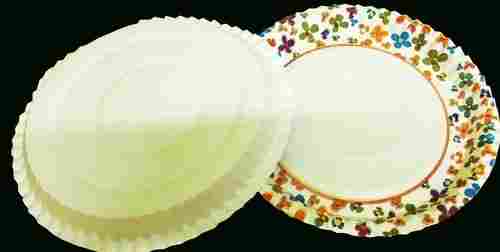 3 Mm Thickness 8 Inch Yellow Printed Disposable Paper Plate 