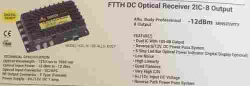 Light Weighted High Linearty Black Ftth Dc Optical Receiver 2 Ic- 8 Output