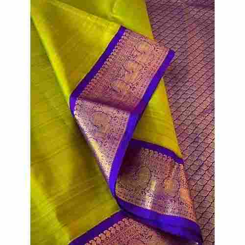 Yellow Beautiful Stylish Designer Wear Modern And Trendy Soft Silk Saree