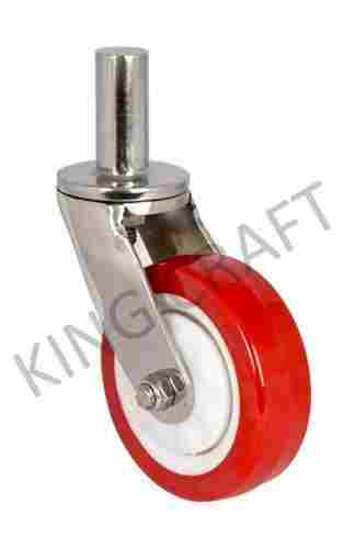 50 MM Stainless Steel And Polyurethane Pin Type Swivel Caster Wheel