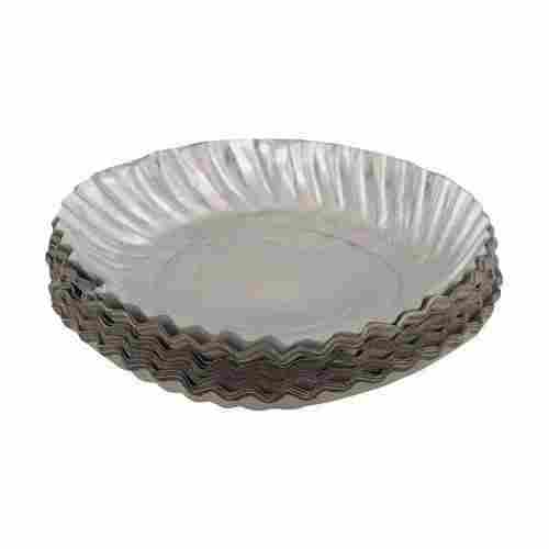 Disposable Eco Friendly Light In Weight Hygenic Silver Coated Foil Paper Plate Pack Of 50