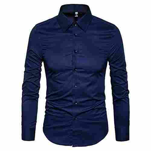 Mens Full Sleeves Plain Cotton Shirt For Casual Wear