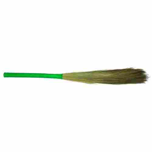 17 Inch Long Dust Free Green Plastic Handle Grass Broom