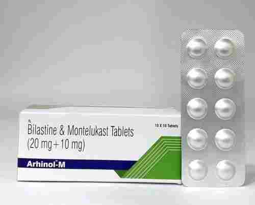 Bilastine And Montelukast Tablets For Anti Allergic (Pack Size 10*10 Tablets)