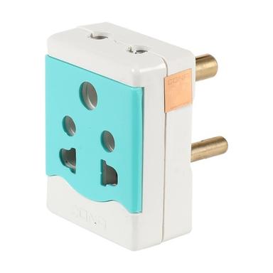 White And Green Rectangular 6 Ampere And 240 Related Voltage 3 Pin Plug Application: Electrical