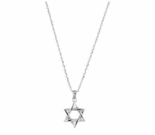 Beautiful Stylish Fancy Sleek Chain With Silver Star Design Artificial Necklace 