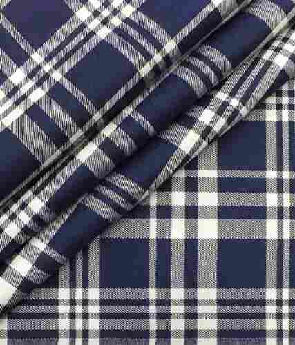 Comfortable And Breathable Check Pattern Pure Cotton Shirting Fabric