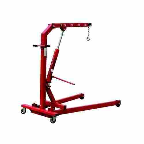 Floor Crane With Max Height 6 Feet And 0-5 Ton Capacity And Red Finish