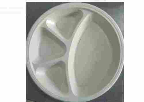 1 Mm Thickness 7 Inches Size Round Shaped White Disposable Plastic Plate