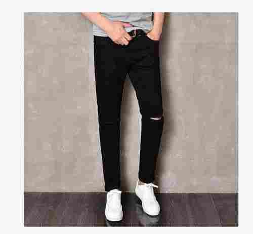 26 Inch Waist Size Stretchable And Comfortable Black Colour Mens Cotton Jeans