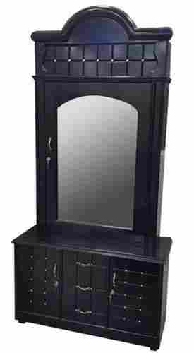 6.5 X 2.5 Feet Size Black Modern With Mirror Stylish Wooden Dressing Table 
