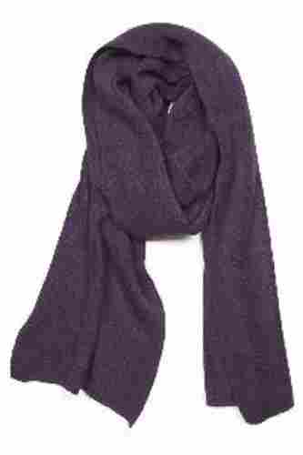 Ladies Skin-Friendly Light Weighted Breathable Purple Plain Winter Scarves