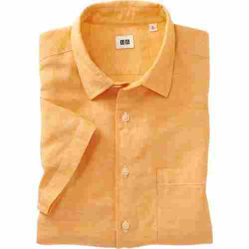 Sandal Plain Full Sleeve Breathable Cotton Linen Shirts For Mens