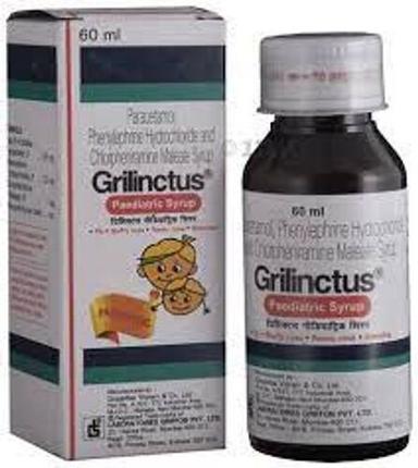 Chlorpheniramine Maleate Plus Paracetamol Plus Phenylephrine Grilinctus Paediatric Syrup Light Source: Yes