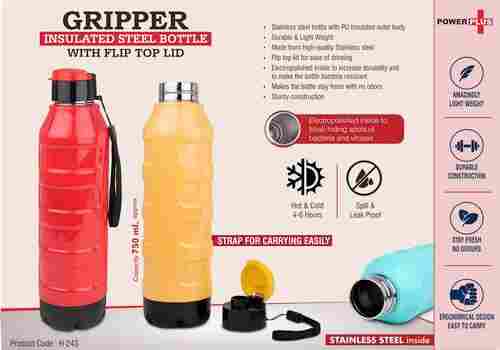 Gripper: Insulated Steel Bottle with Flip Top Lid and Capacity 750 Ml Approx