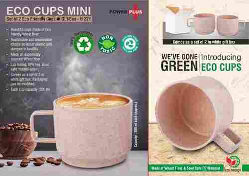 Eco Cups Mini: Set of 2 Eco Friendly Wheat Fiber Cups