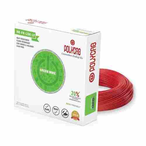 90 Meter Length 1 Sq.Mm Size Pvc Electrical Polycab Flexible Red Cable 