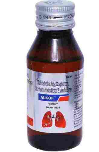 Alkof Cough Syrup - Tarbutaline Sulphate, Guaiphenesin, Bromhexine Hydrochloride & Menthol Syrup