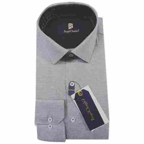 Formal Hit And Trendy Comfortable Full Sleeves Grey Plain Men'S Shirt