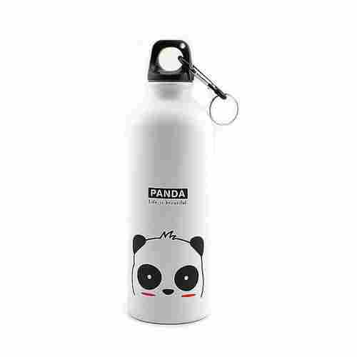 900 Ml Storage Capacity White Panda Printed Plastic Pet Water Bottle