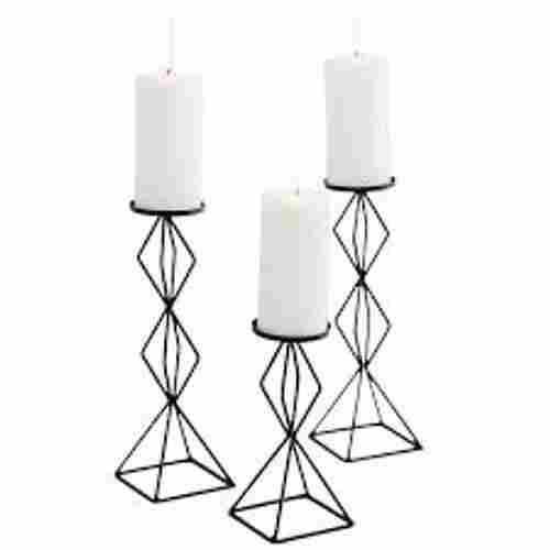 For Luxury Attractive And Good Quality Classic Look Steel Candle Holder Set Of 3
