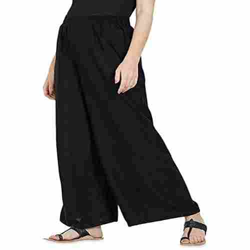 For Women Free Size Soft Breathable Micro-Pleated Stretch Fabric Rayon Palazzo Pant 