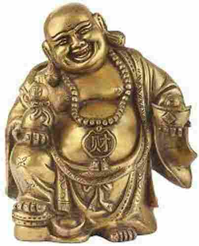 On Luck Money Coins Carrying Golden Ingot For Good Luck And Happiness Home Decoration Gifting Laughing Buddha