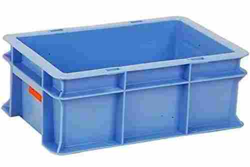  8 Liters Capacity Polishing Finish Rectangular Blue Plastic Crates 