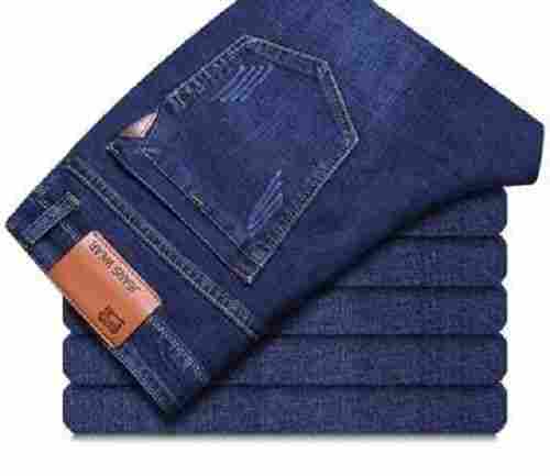 Comfortable And Breathable Casual Wear Plain Blue Color Mens Denim Jeans