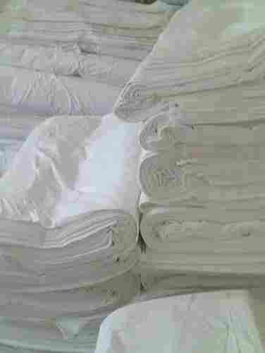 Plain White 44-45 Inch Width Bleached Soft Cotton Fabric For Garment Making